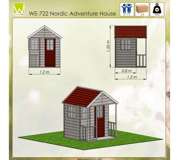 Wendi Toys Spielhaus Fuchs Masse