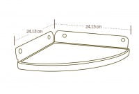Lifetime Eckregal Radius 24 cm