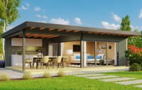 Lasita Maja Gartenhaus Domeo 10 Grüngrau
