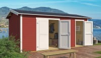 Lasita Maja Gartenhaus Tuvalu XL 300 x 500 cm Farbe Schwedenrot