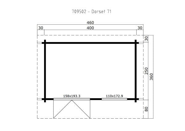 Lasita Maja Gartenhaus Dorset 71 Grundriss