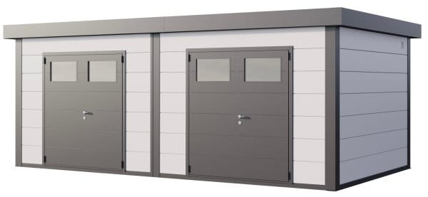 Telluria Metall Gartenhaus Duo 3336 weiss