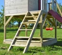 Wendi Toys Kinderspielhaus Alpaka Spielturm inkl. Veranda, Schaukel & Rutsche