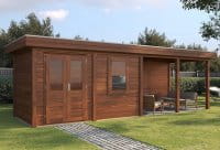 Lugarde Gartenhaus Hagen 764 x 250 cm braun