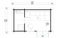 Gartenhaus Aviemore Grundriss
