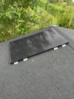 Die Solaranlage auf dem Gartenhaus