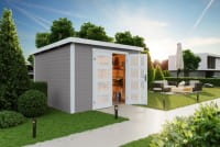 Lasita Maja Gartenhaus Zambezi 6 Lichtgrau
