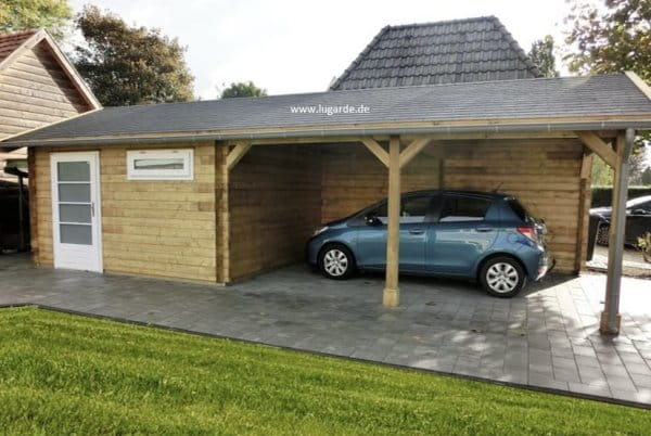 Lugarde Holzgarage mit Abstellraum C3