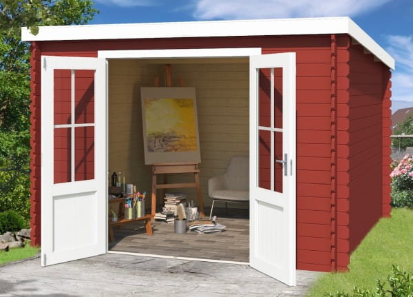 Lasita Maja Gartenhaus Miami schwedenrot