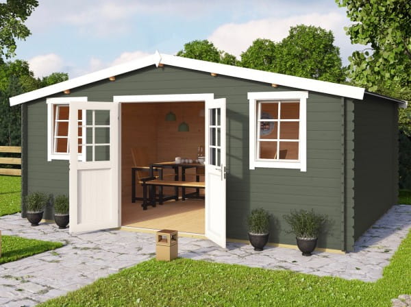 Lasita Maja Gartenhaus Wels 5 Grüngrau