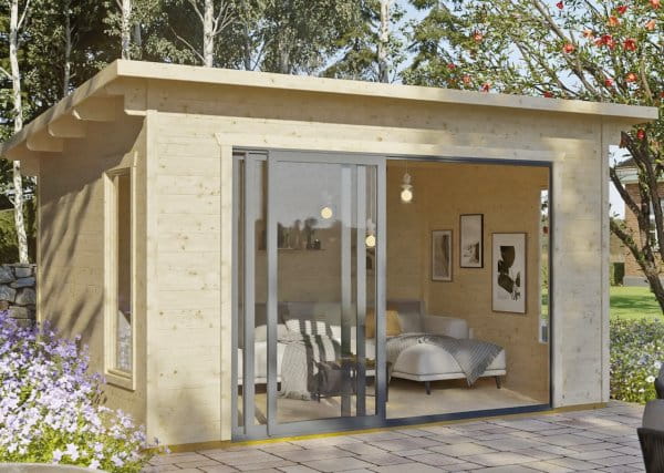 Skan Holz Gartenhaus Tournai 2, 420 x 300 cm, unbehandelt