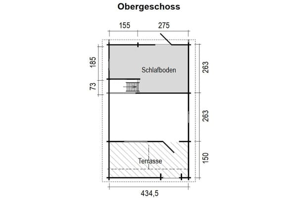 Joda Gartenhaus Weekend Grundriss