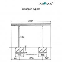 Ximax Design-Carport Smart Port 60 Vorderansicht