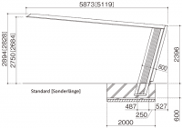 Ximax Carport My-Port 7 Typ 60 Seitenansicht