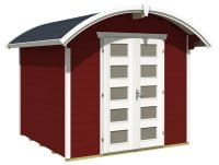 Gartenhaus Delft, 250 x 250 cm, schwedenrot