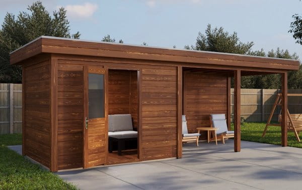 Lugarde Gartenhaus Duisburg 676 x 250 cm braun