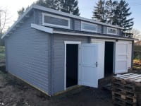 Montagebilder von der Lasita Maja Holzgarage Hawaii