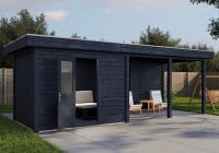 Lugarde Gartenhaus Duisburg 676 x 250 cm schwarz