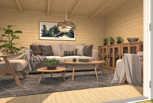 Lasita Maja Gartenhaus Bingham 2 Innenansicht