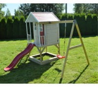 Wendi Toys Kinderspielhaus Alpaka Spielturm inkl. Veranda, Schaukel & Rutsche