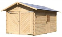 Karibu Satteldach Holzgarage 297 x 447 cm naturbelassen