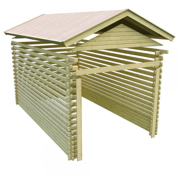 Bauweise: Blockbohlen System