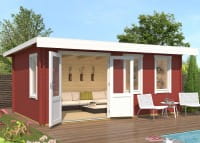 Lasita Maja Gartenhaus Baruda 53 schwedenrot