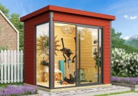 Lasita Maja Gartenhaus Domeo Mini Schwedenrot