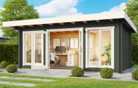 Gartenhaus Dorset 73 von Lasita Maja grüngrau