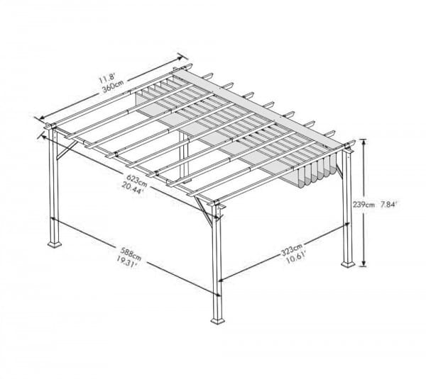 Paragon Outdoor Aluminium Pavillon Gazebo Modena Masse