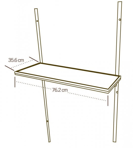 Lifetime 3-fach Regal 76 x 25 cm