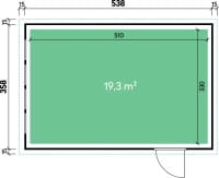 Telluria Garage aus Metall Classico 3654 Grundriss