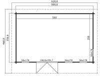 Lasita Maja Gartenhaus Bingham 6 Grundriss