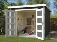 Lasita Maja Gartenhaus Zambezi 4 Grüngrau