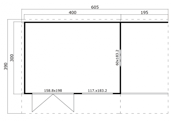 Lasita Maja Gartenhaus Domeo 7 Grundriss