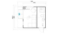 Lasita Maja Gartenhaus Murano 1 Grundriss