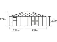 Juliana Gewächshaus Grand Oase - 13 m² Anthrazit