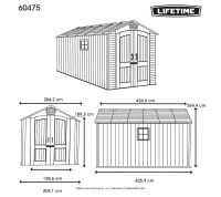 Lifetime Kunststoff Gartenhaus Utah Grundriss