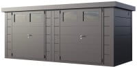 Metall Gartenhaus Duo 2721 von Telluria granitgrau