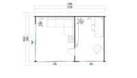 Lasita Maja Gartenhaus Murano 3 Grundriss
