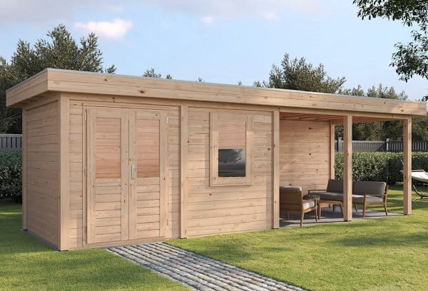 Lugarde Gartenhaus Hagen 764 x 250 cm unbehandelt