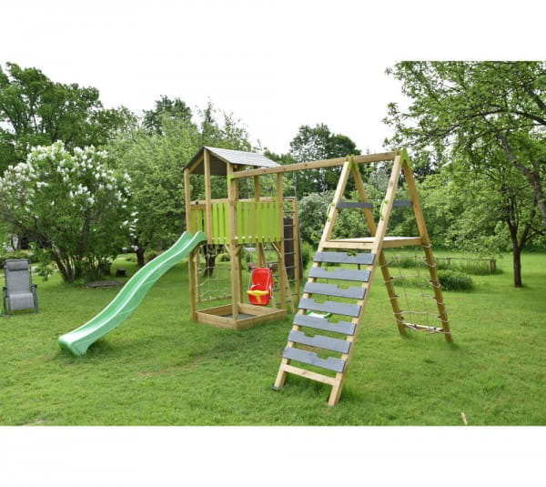 Wendi Toys Spielplatz Dino inklusive Klettergerüst, Rutsche, Schaukel & Sandkasten
