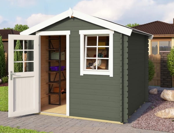 Lasita Maja Gartenhaus Wels 2 grüngrau