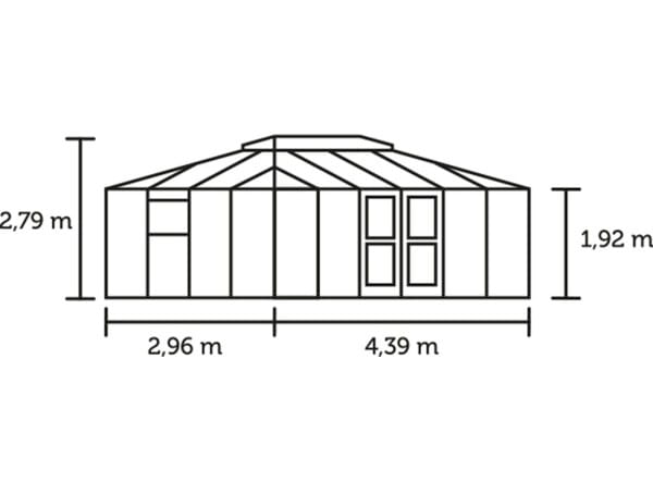 Juliana Gewächshaus Grand Oase - 13 m² Anthrazit
