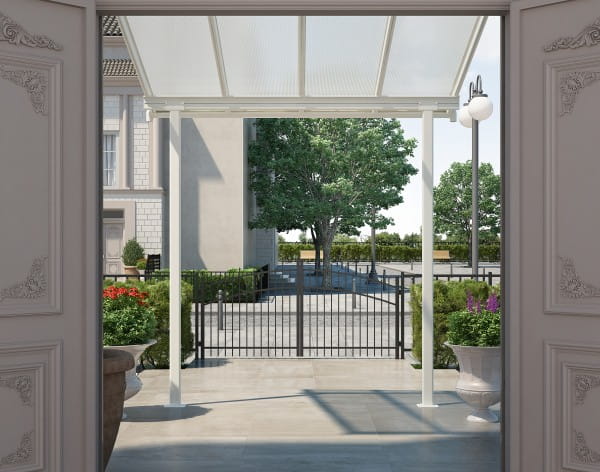 Palram Terrassenüberdachung weiss 230 x 230 cm