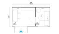 Lasita Maja Gartenhaus Sardinia 3 Grundriss