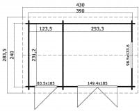 Gartenhaus Wrexham 1 Grundriss