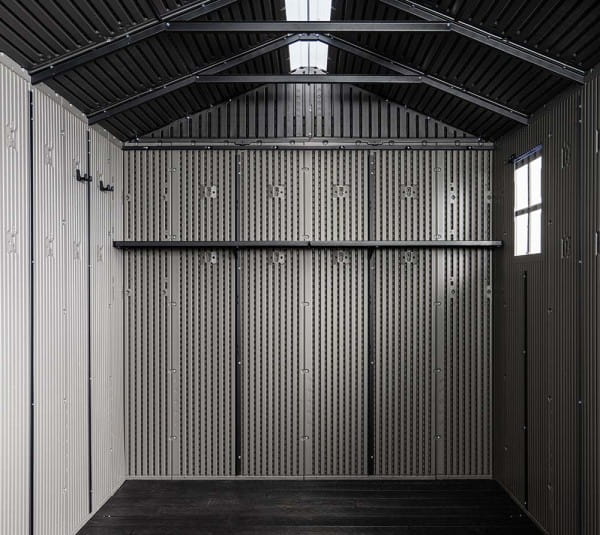 Lifetime Kunststoff Gerätehaus Idaho Innenansicht