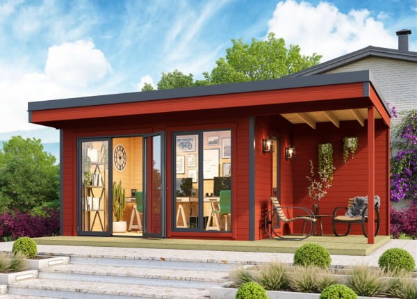 Lasita Maja Gartenhaus Domeo 7 Schwedenrot