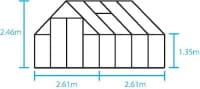 Halls Gewächshaus Qube - 3,9 m²